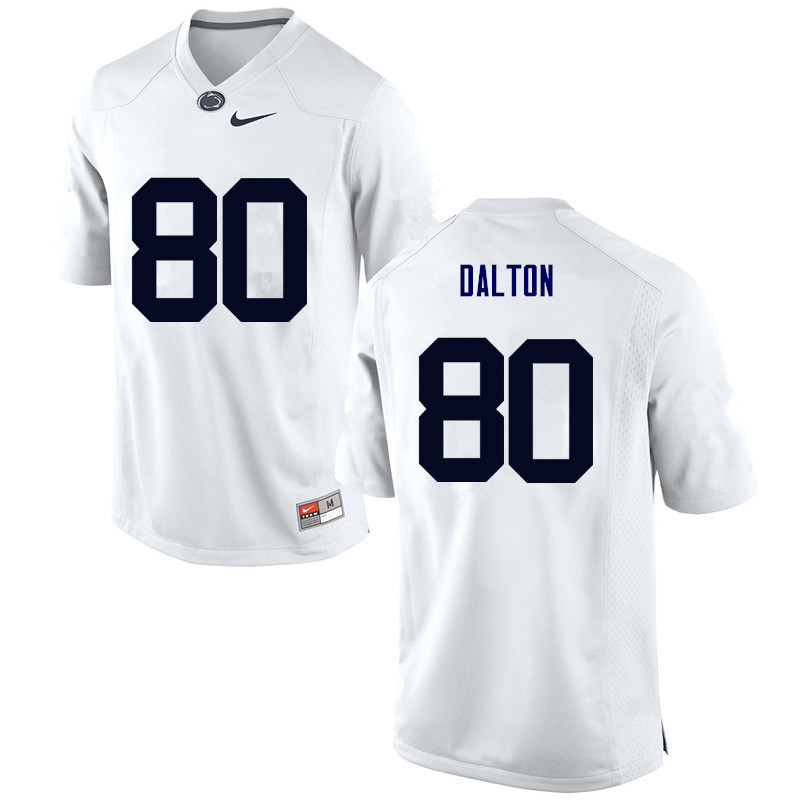 Men Penn State Nittany Lions #80 Danny Dalton College Football Jerseys-White - Click Image to Close